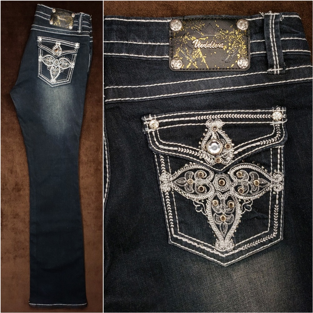 Vi Vi Diva NWOT BOOT cut👢Boho💎style💎Sz 10/30x34